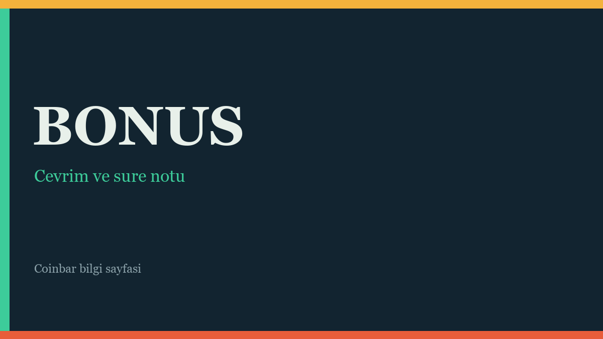 Coinbar bonusları yazısı